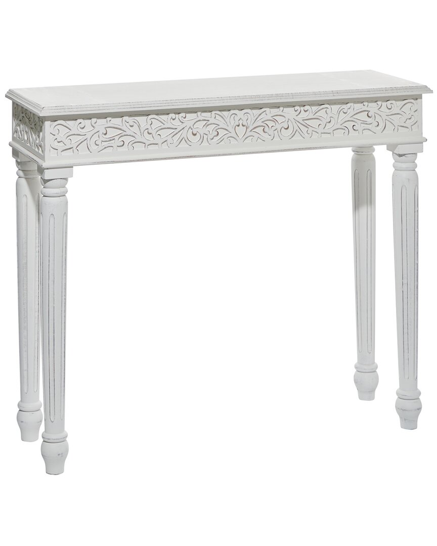 Peyton Lane White Farmhouse Mango Wood Console Table