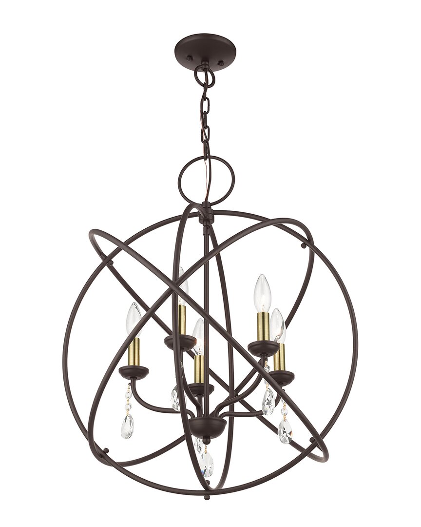 Livex Lighting 5-light Black Chandelier In Black