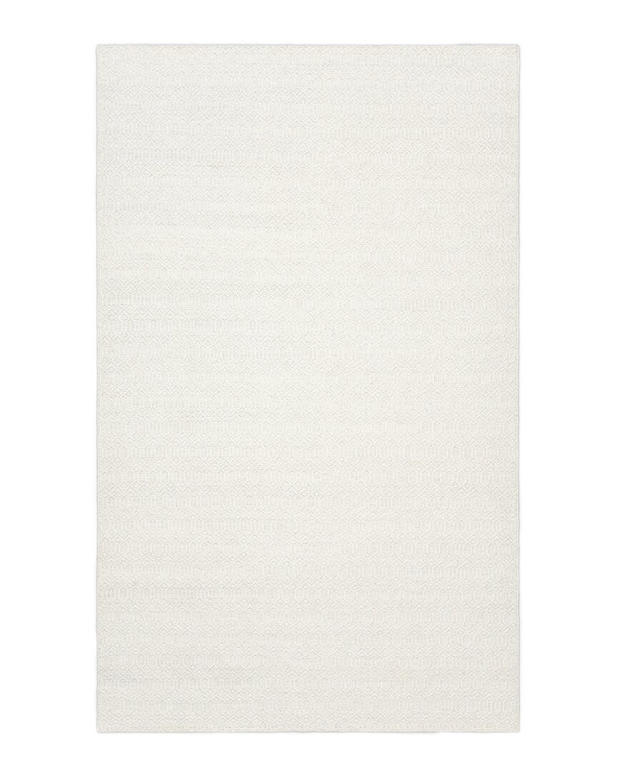 Solo Rugs Flatweave Hand-woven Wool Rug In Ivory