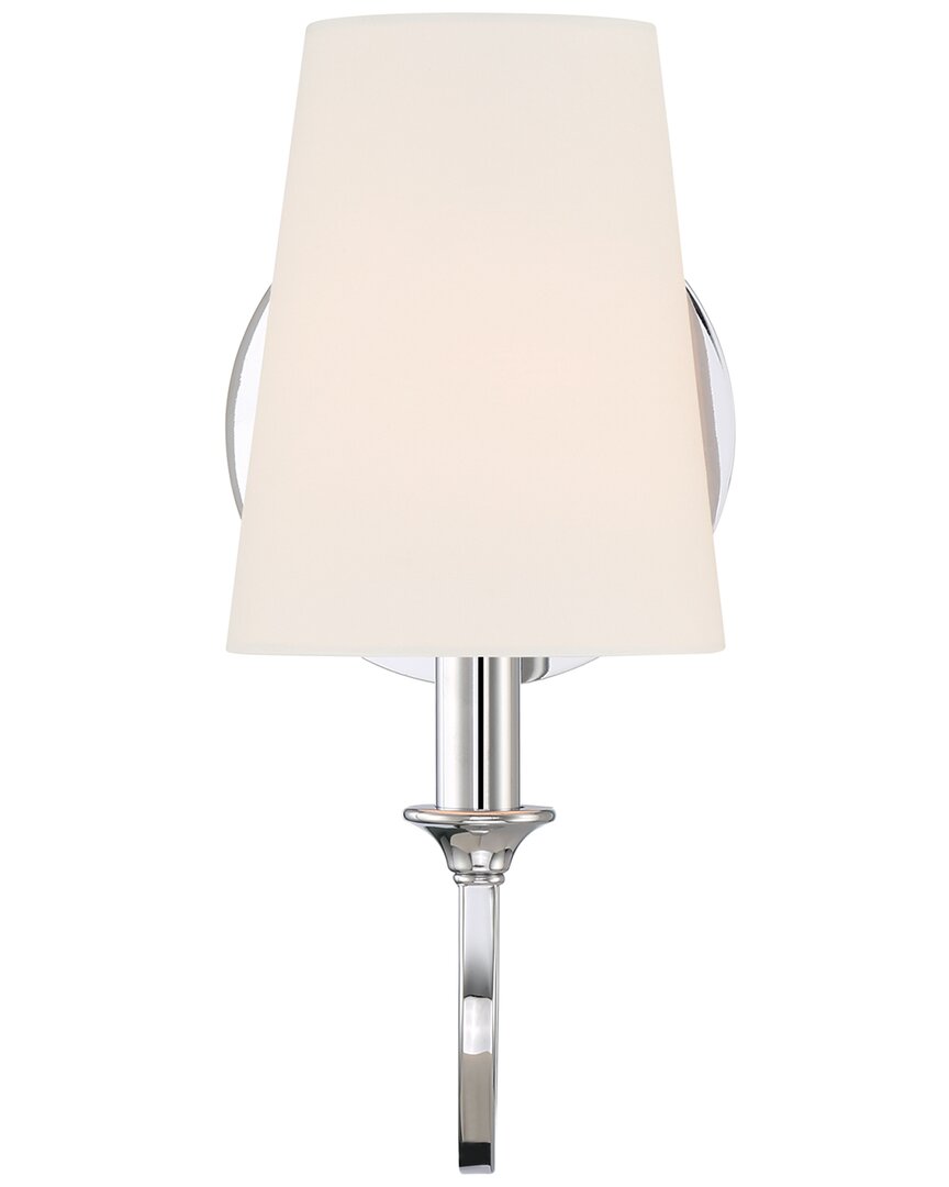 Crystorama Payton 1-light Polished Chrome Wall Mount In Silver