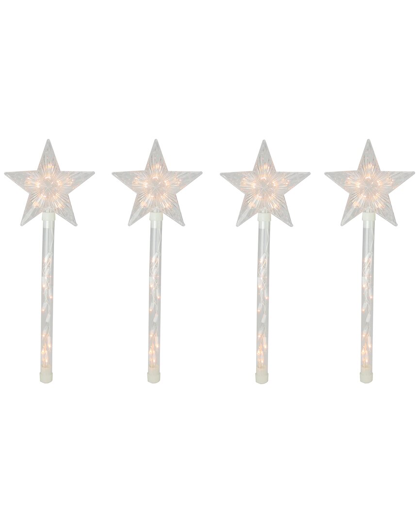 NORTHLIGHT NORTHLIGHT 4CT LIGHTED STAR CHRISTMAS PATHWAY MARKER