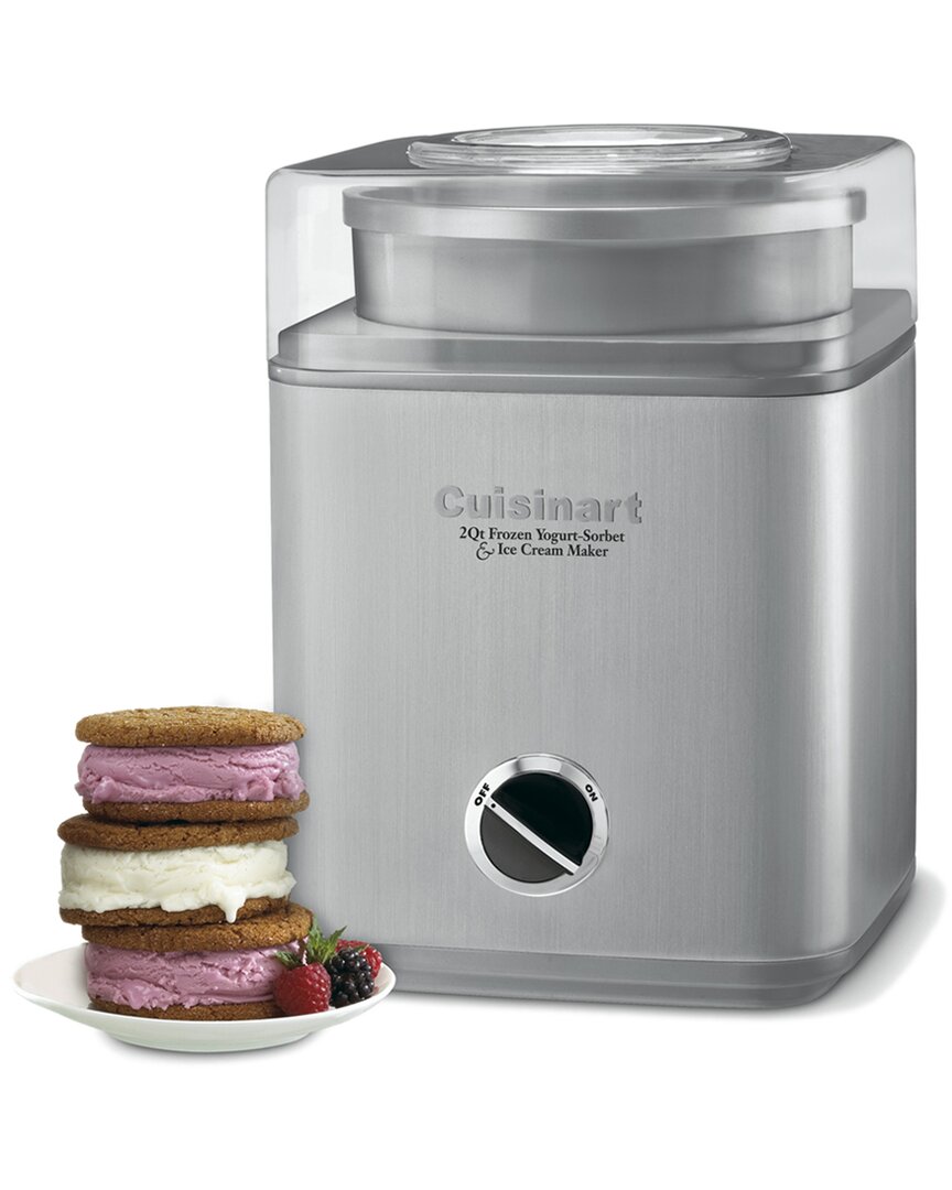Cuisinart Pure Indulgence 2qt Frozen Yogurt, Sorbet & Ice Cream In Silver