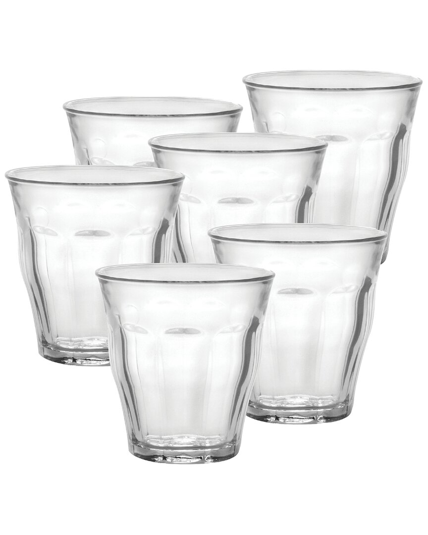 Duralex Set Of 6 Picardie Small Tumblers In Clear