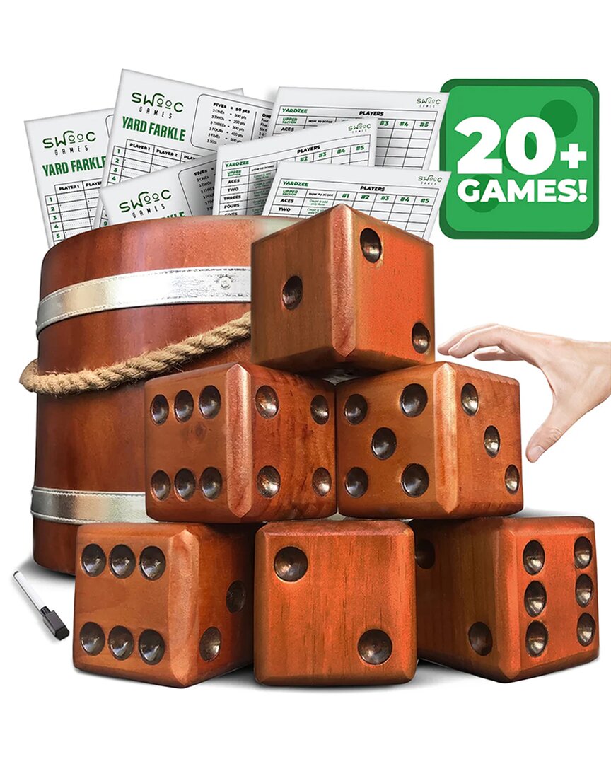 Swooc Games Yardzee & Farkle With 3.5in Dice