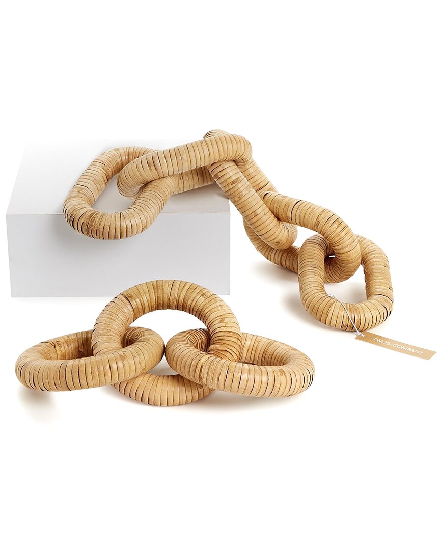 Two's Company Set Of 2 Rattan Links