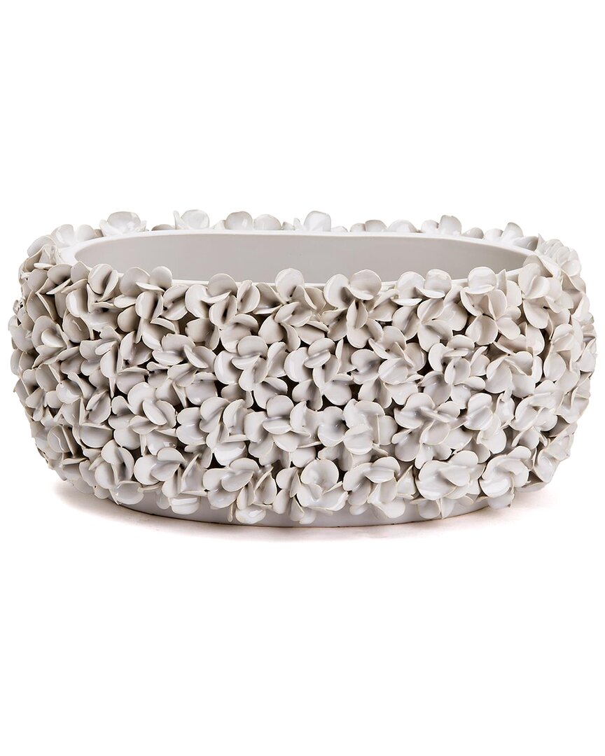 Tozai 12in Hydrangea White Planter - Ceramic In White