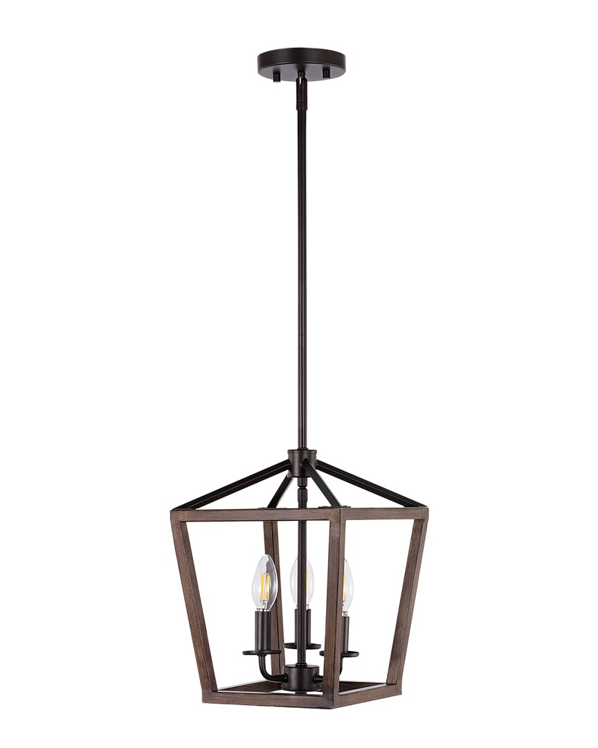 Jonathan Y Oria 3-light Led Pendant In Bronze