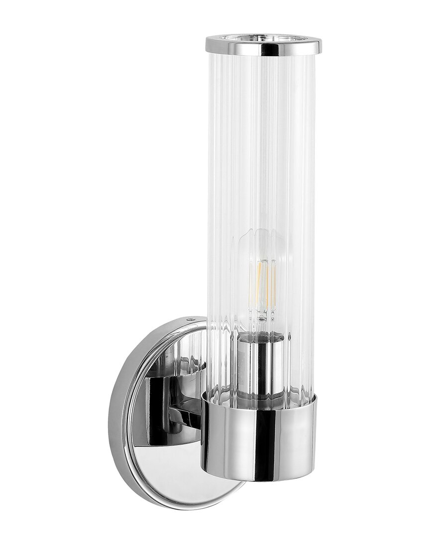 Jonathan Y Cecil Single Light Led Vanity In Silver