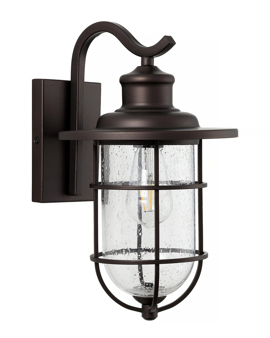Jonathan Y Westfield Rustic Led Outdoor Lantern In Bronze