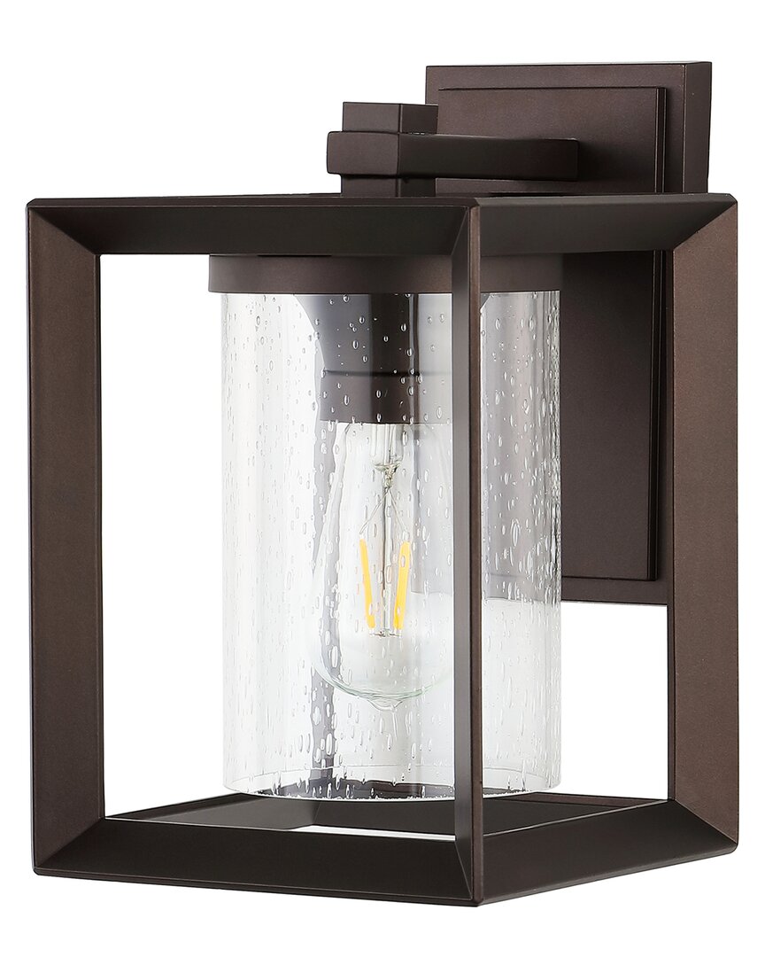 Jonathan Y Vaughn Modern Led Outdoor Lantern In Bronze