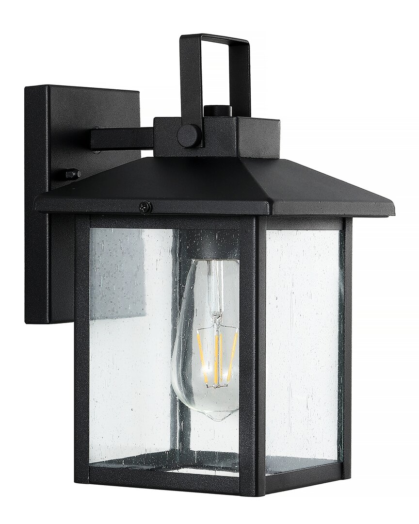 Jonathan Y Bungalow Rustic Led Outdoor Lantern In Black