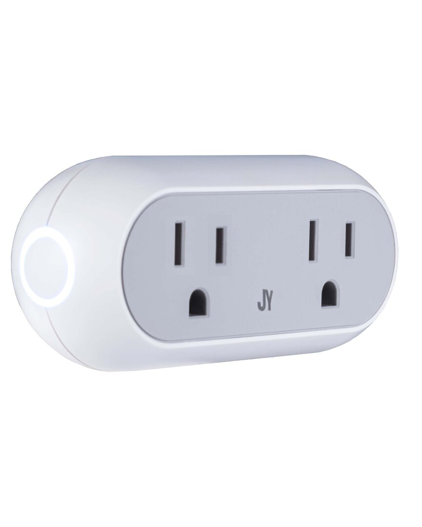 Jonathan Y Wifi Controlled Dual Smart Plug In White