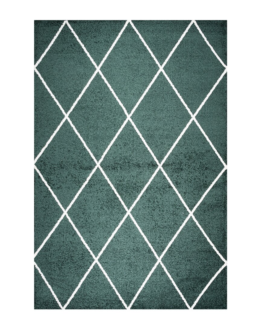 Shop Jonathan Y Supersoft Cole Contemporary Rug In Green