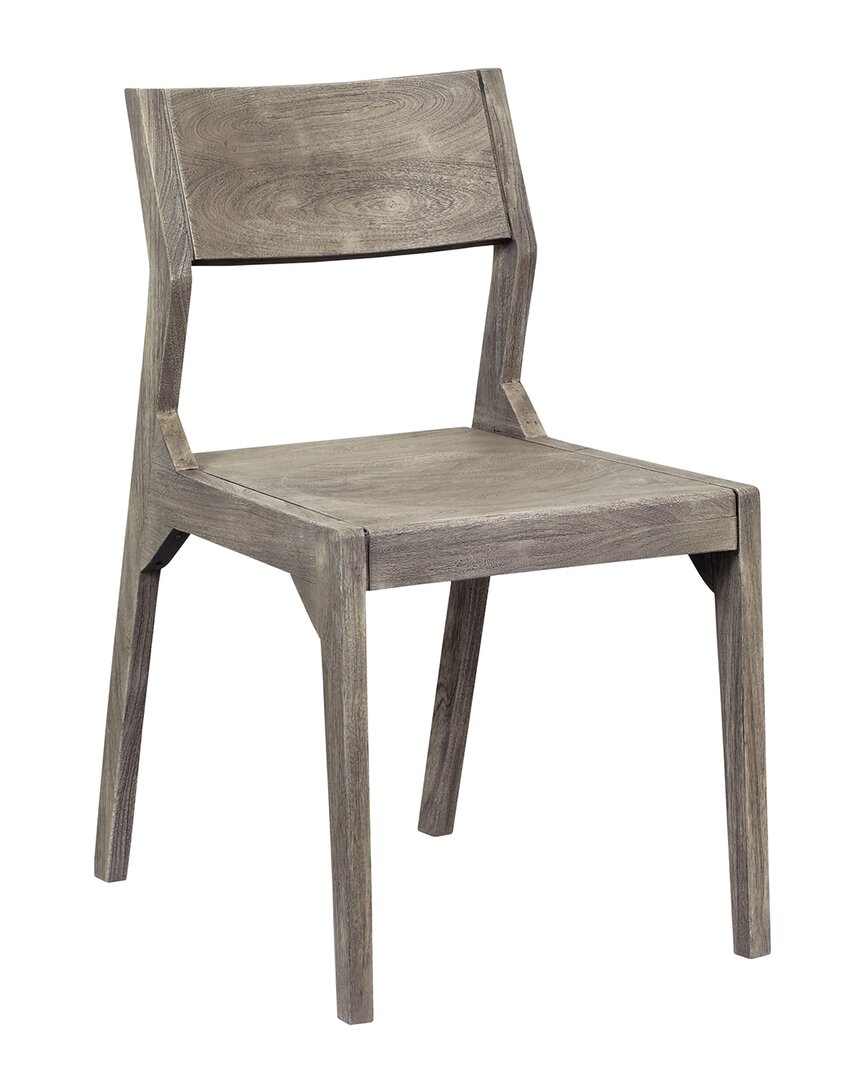 Coast To Coast Imports Set Of 2 Yukon Angled Back Dining Chairs In Grey