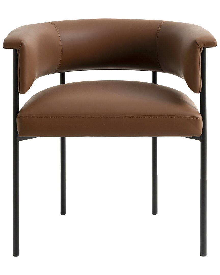 Tov Furniture Taylor Faux Leather Dining Chair In Brown