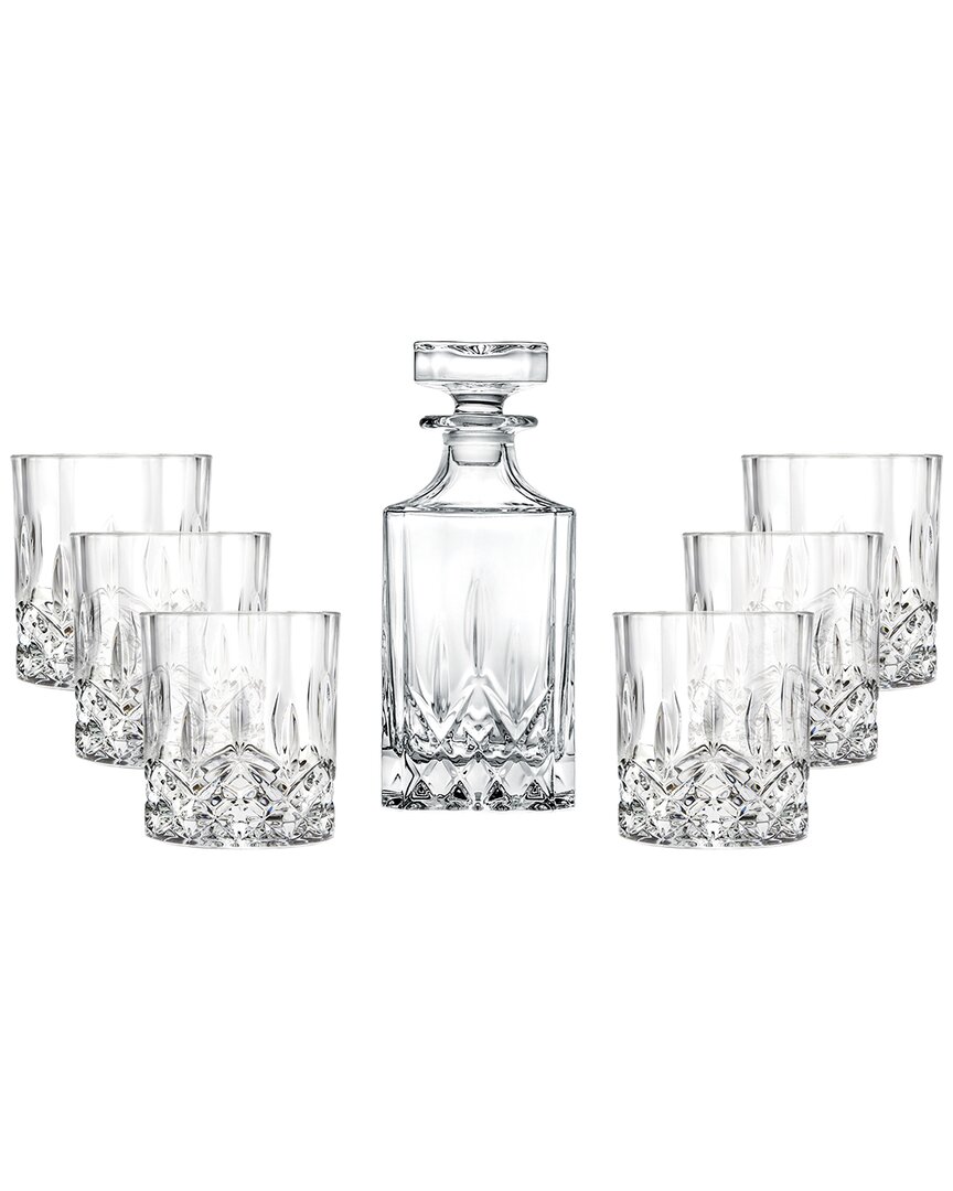 Barski 7pc Whiskey Decanter & Glass Set In Clear