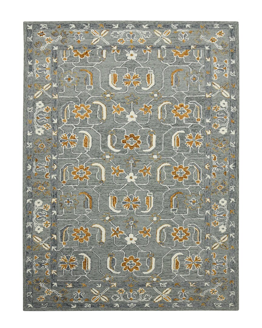 Shop Ar Rugs Romiela Pecos Traditional Hand-hooked Wool Rug In Gray