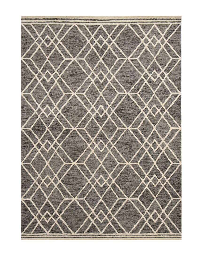 Ar Rugs Viscenta Duncan Contemporary Hand-hooked Wool Rug In Taupe