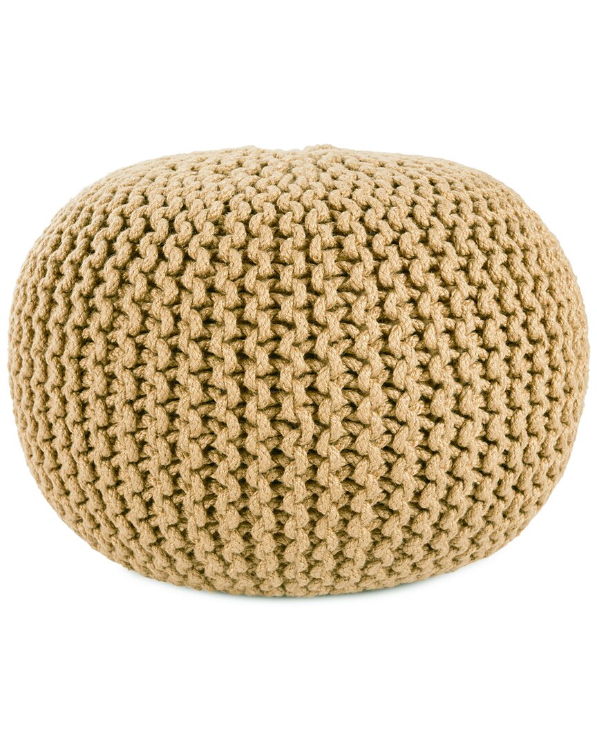 Vibe By Jaipur Living Asilah Indoor/ Outdoor Round Pouf In Olive