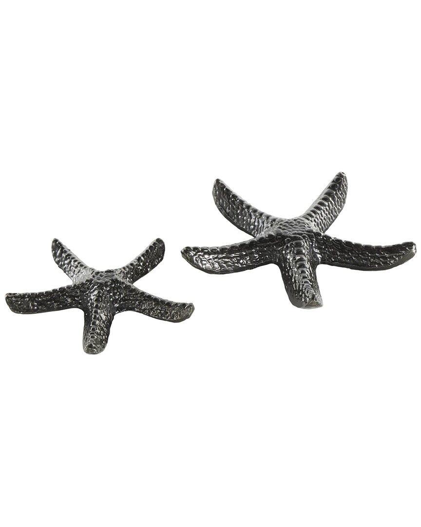 Peyton Lane Coastal Metal Sculpture Set In Black