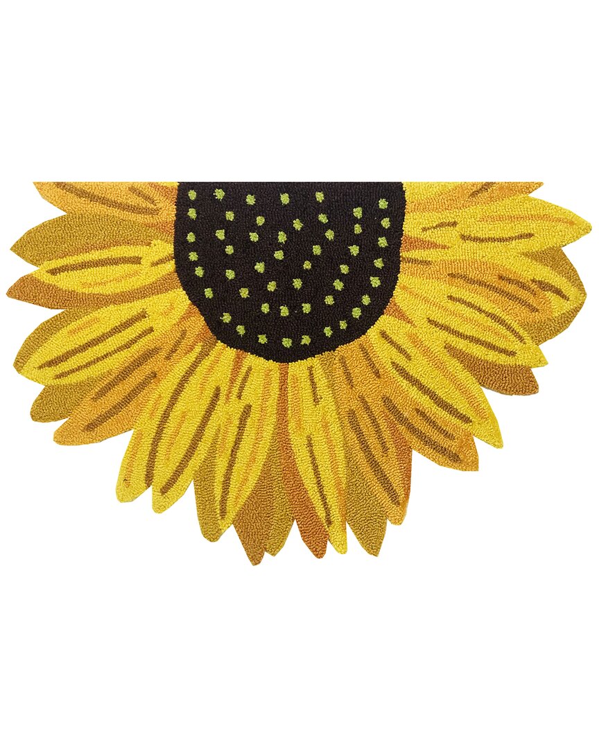 The Rug Market Sunflower Slice Indoor/outdoor Doormat In Yellow