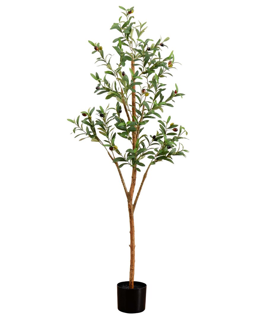 NEARLY NATURAL NEARLY NATURAL 5FT ARTIFICIAL OLIVE TREE WITH NATURAL TRUNK 