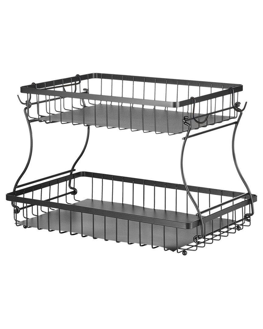 Vevor 2-tier Fruit Basket Bowl In Gray