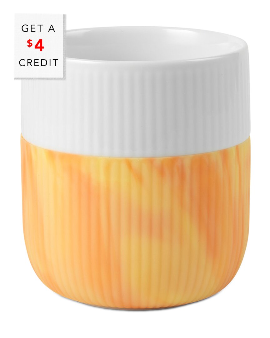 Royal Copenhagen Fluted Contrast Fiery Yellow Marble Mug