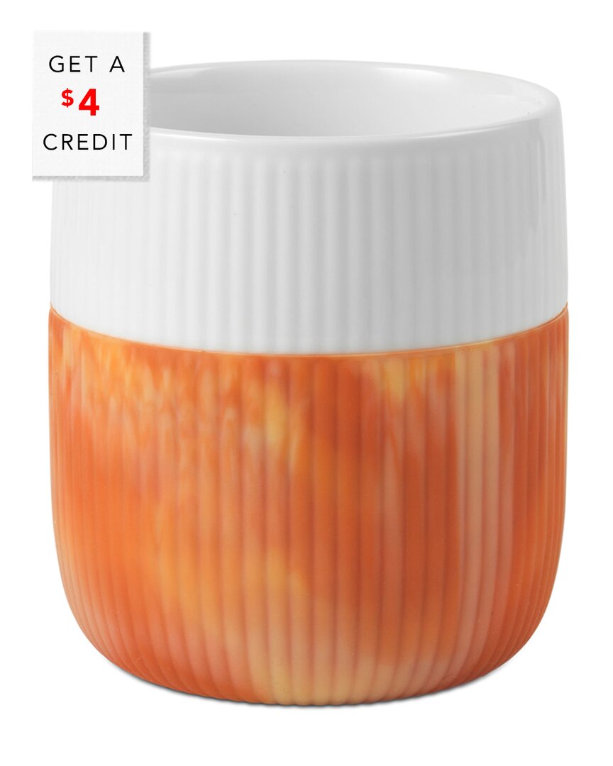 Royal Copenhagen Fluted Contrast Warm Ochre Marble Mug