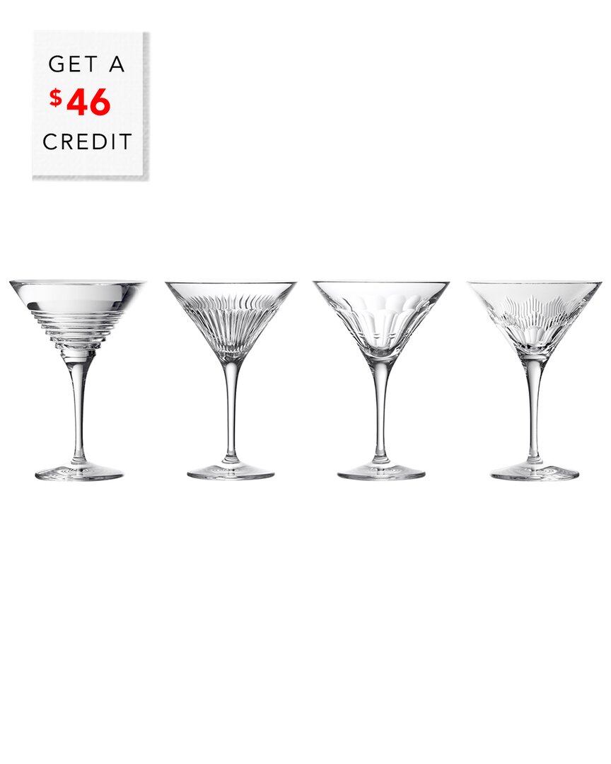 Waterford Set Of 4 Mixology Mixed Martini Glasses With $46 Credit