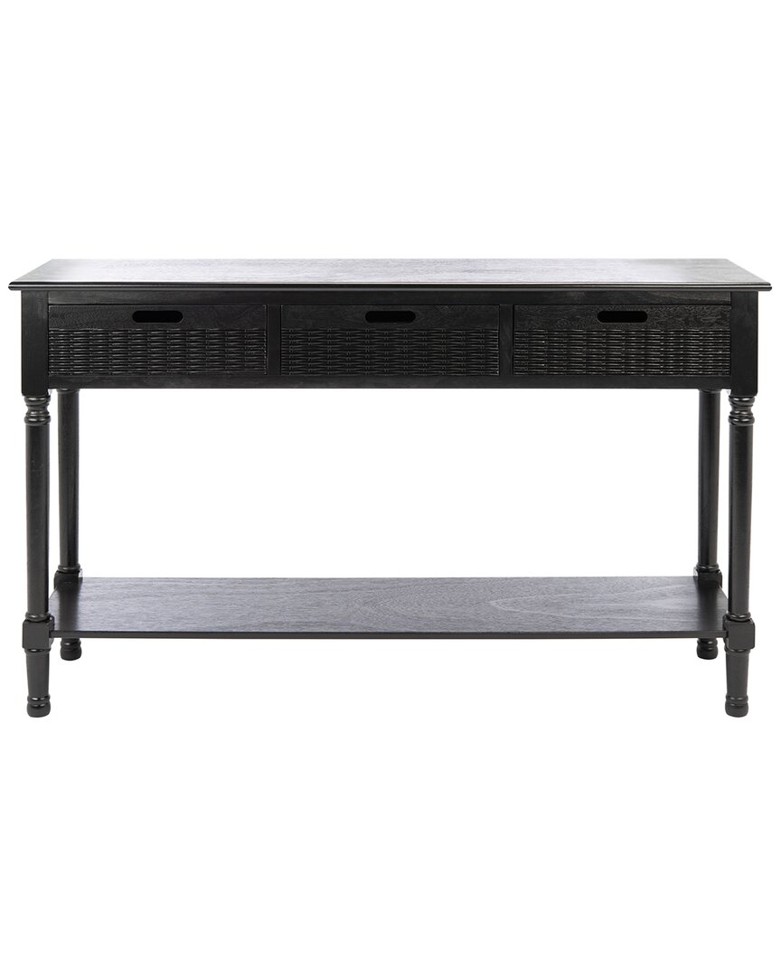 Safavieh Couture Landers 3 Drawer Console In Black