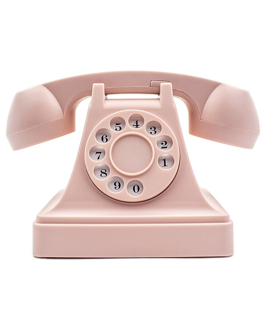 Zunammy Zummy Retro Style Wireless Handset Rotary Dial Phone In Pink