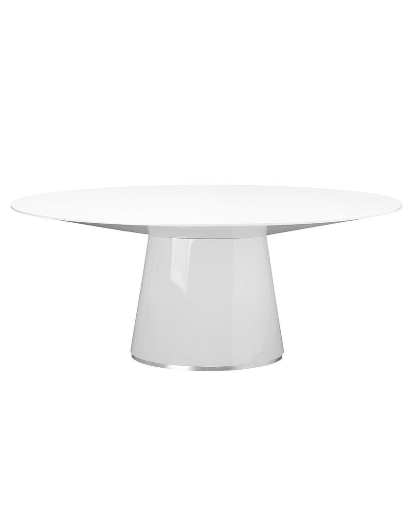 Moe's Home Collection Otago Oval White Dining Table