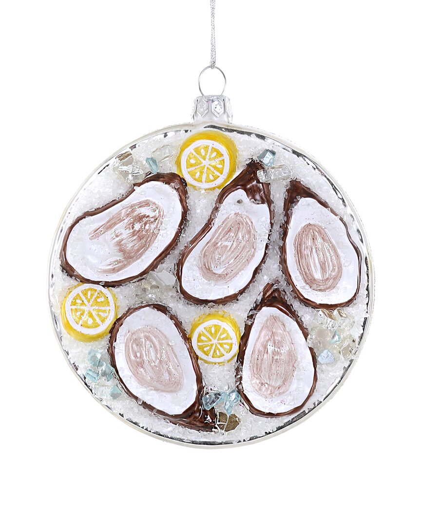 Cody Foster & Co. Plated Oysters On Ice Ornament In Multicolor