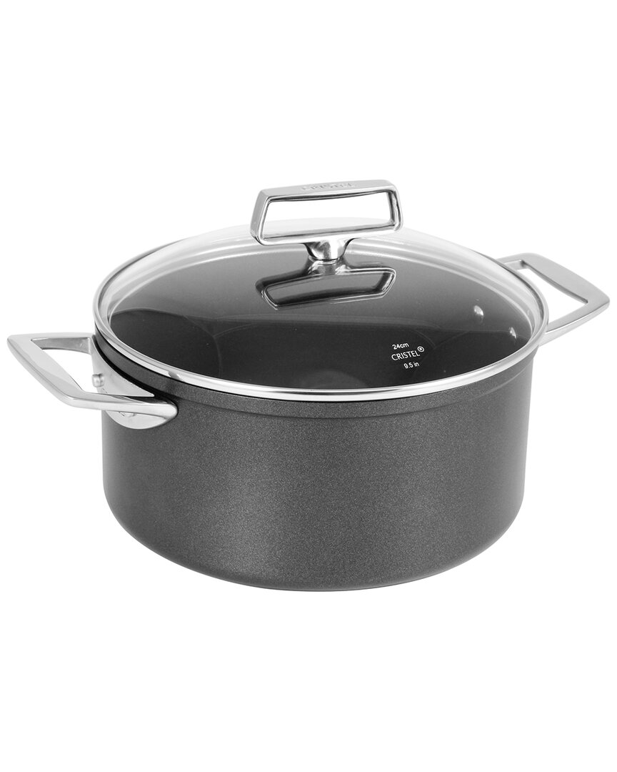 Cristel Castel Pro Ultralu 5.5 Qt Non-stick Stewpot With L