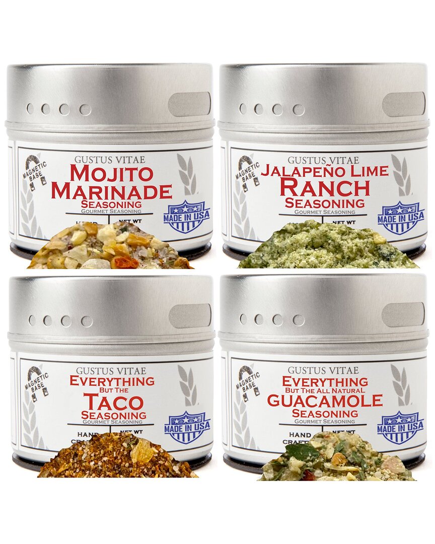 Gustus Vitae Set Of 4 Everything But The Taco Night Spices