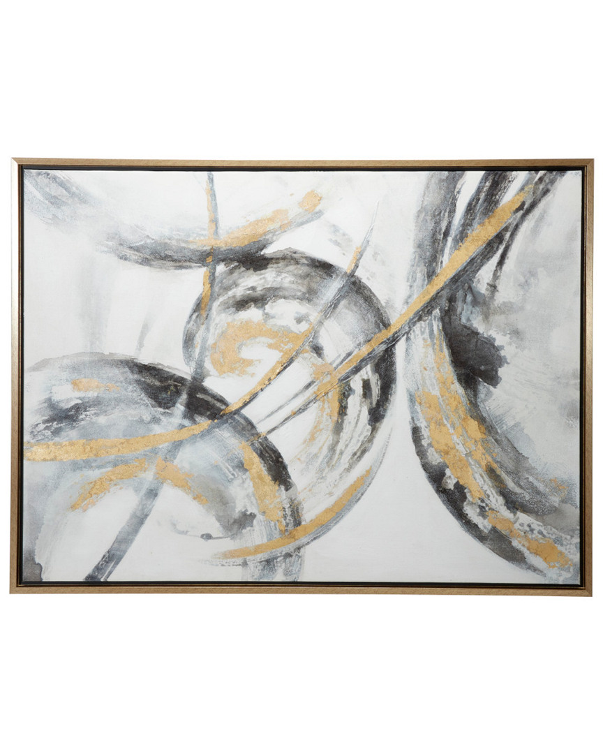 Cosmoliving By Cosmopolitan Metallic Gold & Contemporary Abstract Art Painting