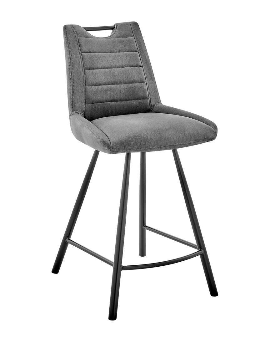 Armen Living Arizona 26in Counter Height Bar Stool In Charcoal