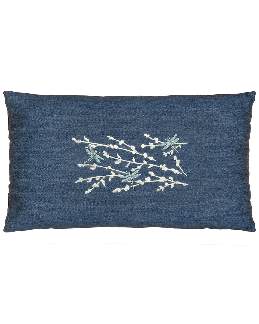 Linum Home Textiles Braelyn Lumbar Pillow Cover In Blue