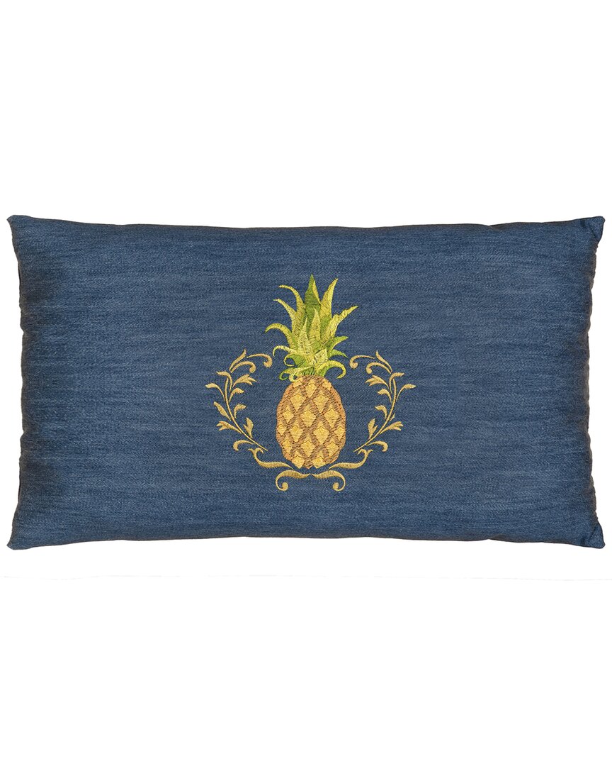 Linum Home Textiles Welcome Lumbar Pillow Cover In Blue