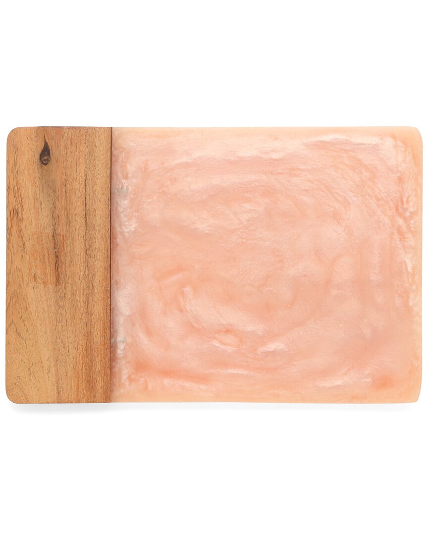 Tiramisu Resin & Wood 1 Cheese Board In Pink
