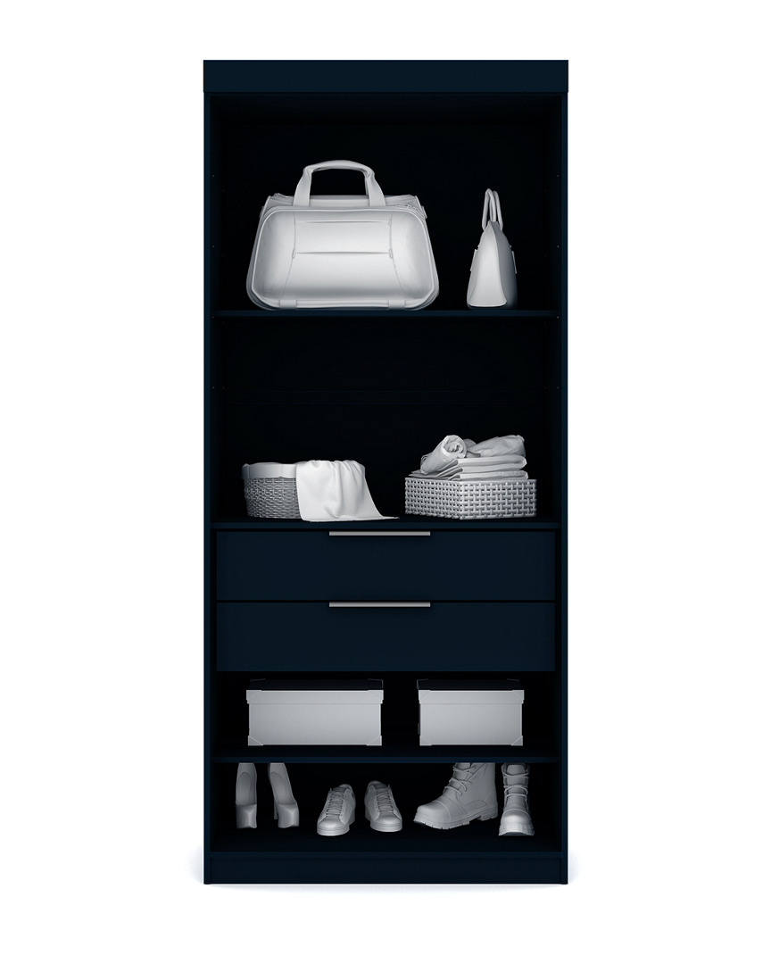Manhattan Comfort Set Of 3 Mulberry Open 3-sectional Closets