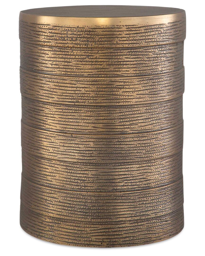 Uttermost Odin Antique Accent Table In Gold
