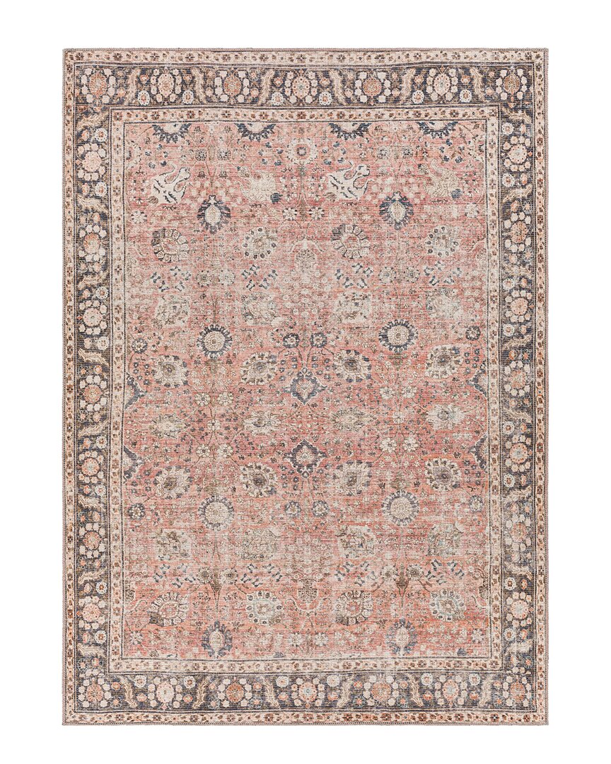 Surya Colin Traditional Washable Rug In Peach