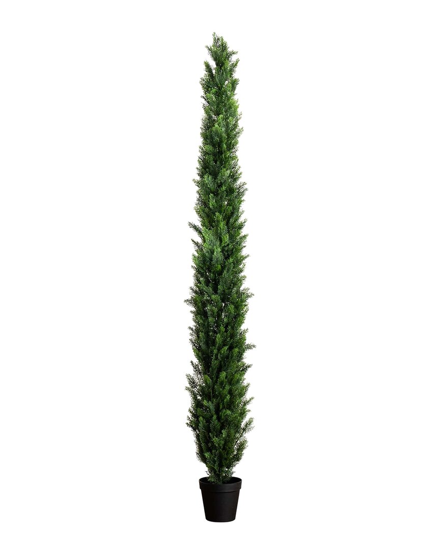 Nearly Natural 10-feet Uv Resistant Artificial Cedar Tree In Green