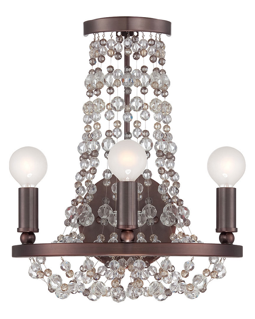 Crystorama 3-light Channing Sconce In Brown
