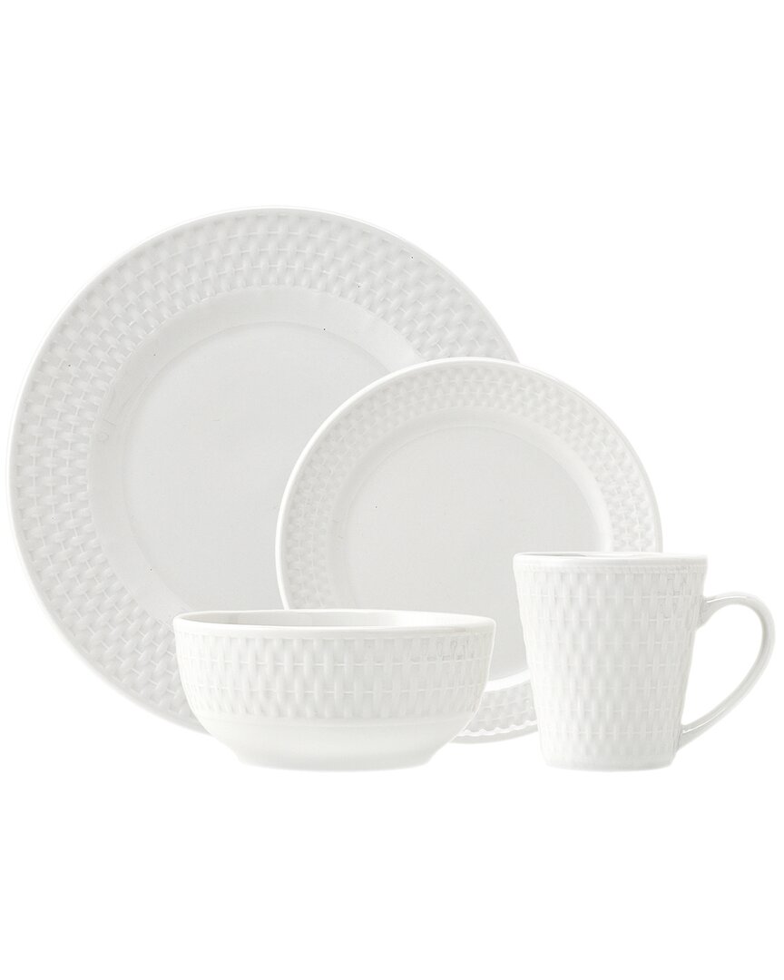 Godinger Avea 16pc Dinnerware Set In White