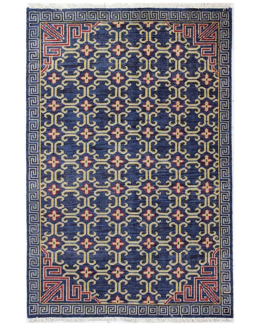 Bashian Rugs Bashian Artifact Sparta Wool Area Rug In Navy