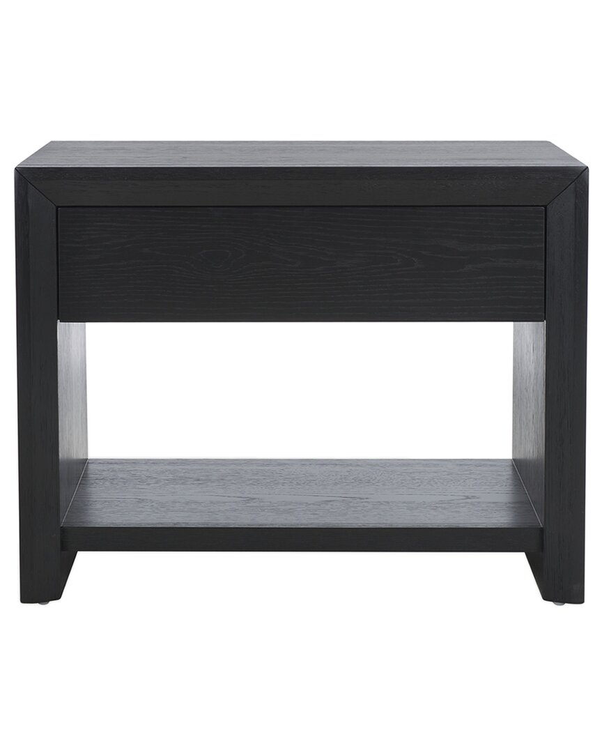 Safavieh Couture Darnell Wood 1-drawer Nightstand In Black