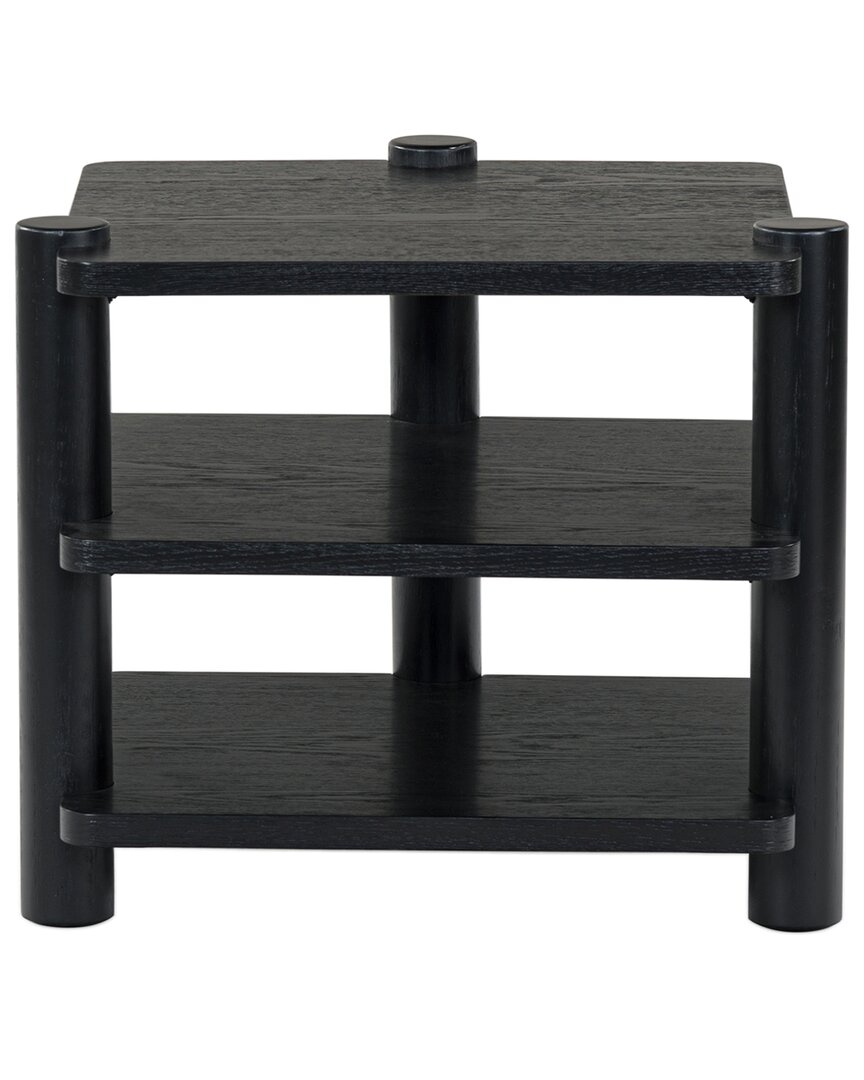 Safavieh Couture Edisyn 3-shelf Wood Accent Table In Black